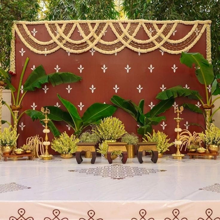 Traditional floral stage decoration